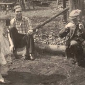 vlnr.: Hildegard Esser, Erich Harwarth, Peter Schick, ca. 1950