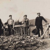 Arbeiten am Kalkofen. (Leider zugeschüttet)